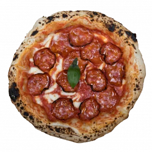 Pizza PEPPE RESISTE
Sauce tomate, basilic frais, Mozzarella, Pepperoni