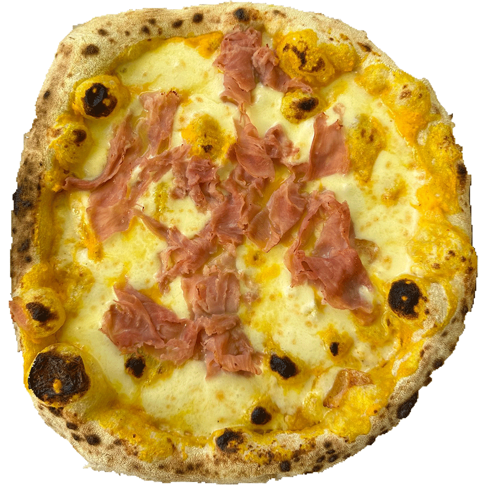 Pizza CREMA MOMENTO
Crème de légumes de saison, Mozzarella, charcuterie italienne