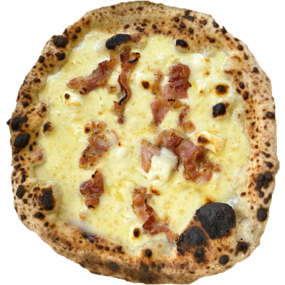 Pizza GRAN FROMAGGIO
Mozzarella, Taleggio, Pancetta